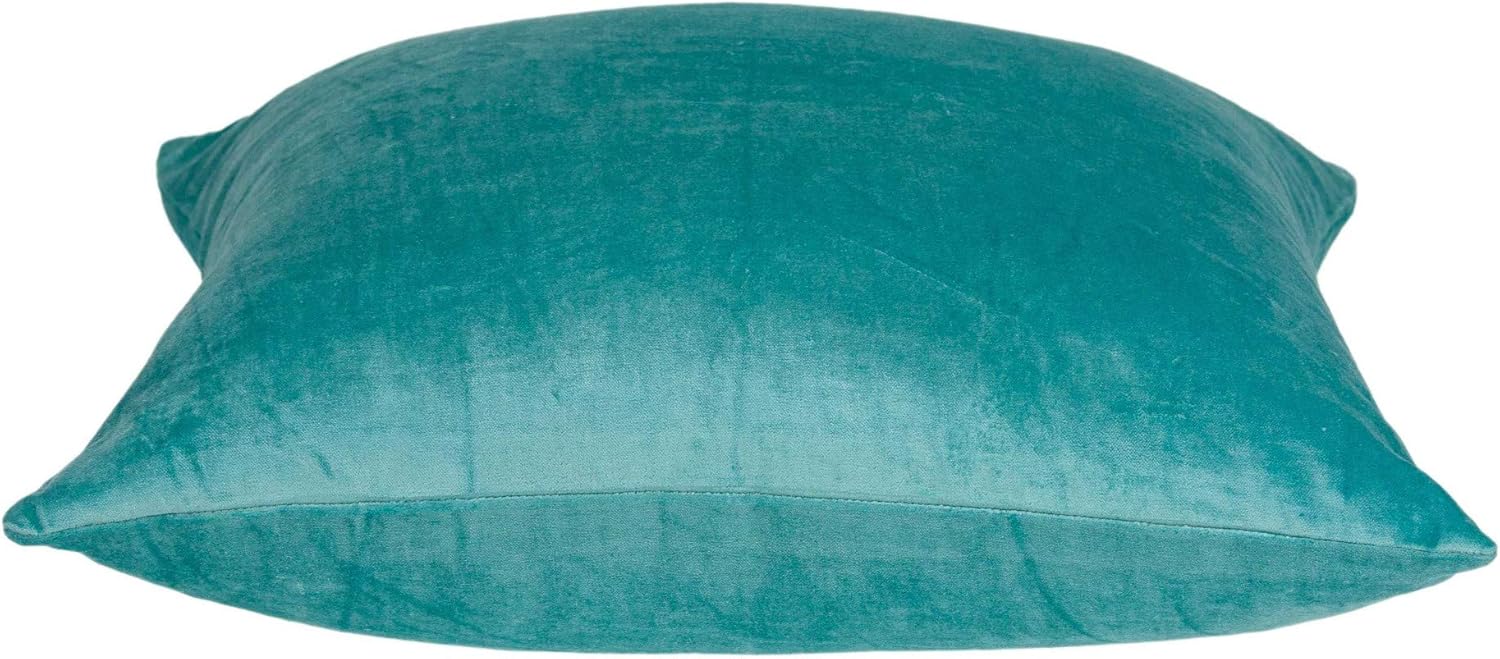 HomeRoots 334020 20 x 7 x 20 in. Transitional Aqua Solid Pillow Cover with Poly Insert