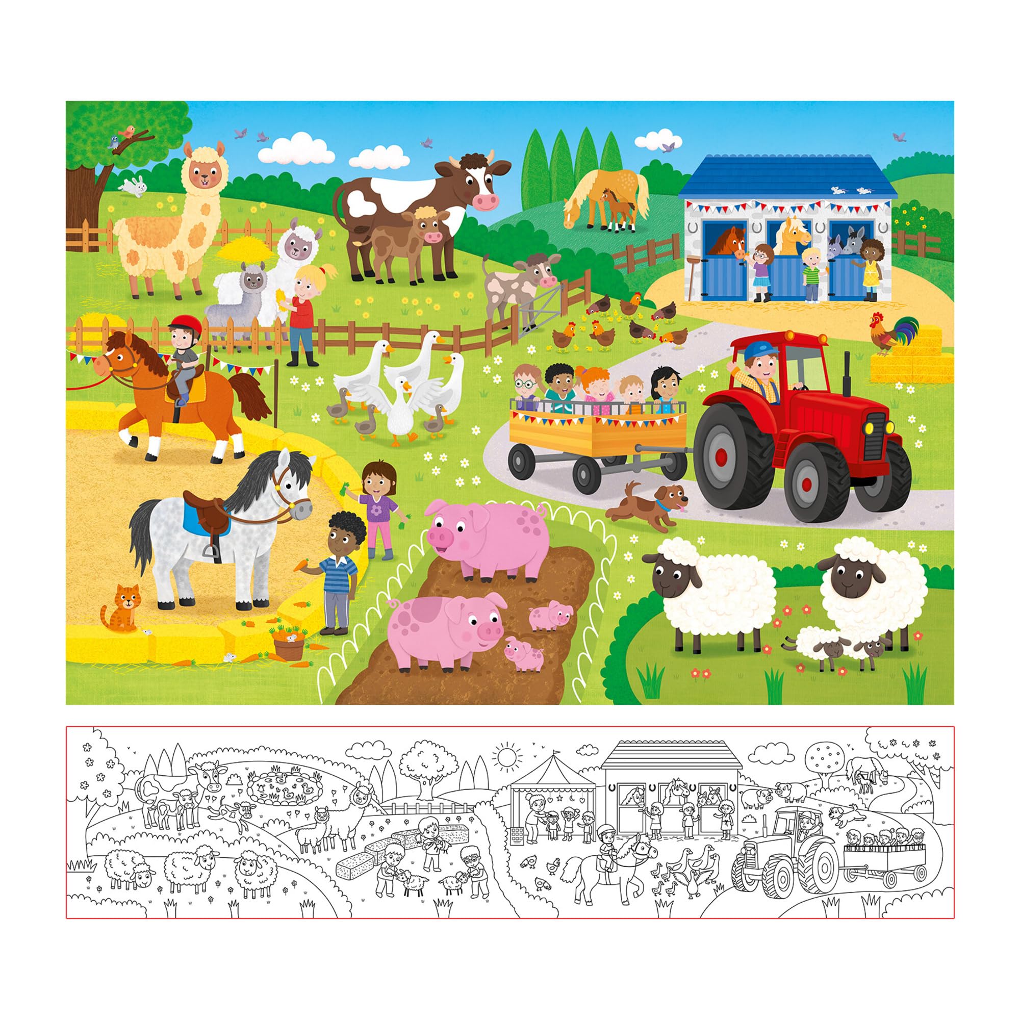 Galt Toys, Giant Floor Puzzle - Farm, Floor Puzzles for Kids, Ages 3 Years Plus