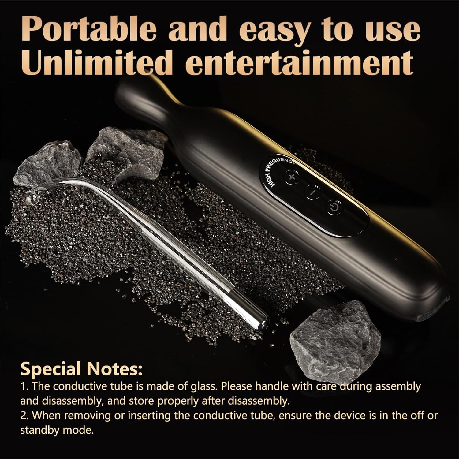 Electric Sex Toy BDSM Shock Electrosex Wand Male E-Stim Electrosex Toys Estim Sex Stimulation with 5 Level Current Levels Visible Lightning for Sex Game Discipline and Training Tools for Men Women