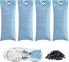 Pack of 4 75 g Activated Carbon Shoe Odour Eater Shoe Deodorant Against Odour Antibacterial Shoe Deodorant Against Odour and Sweat Shoe Odour Remover Shoes Odour Removal Shoe Deodoriser (Blue)