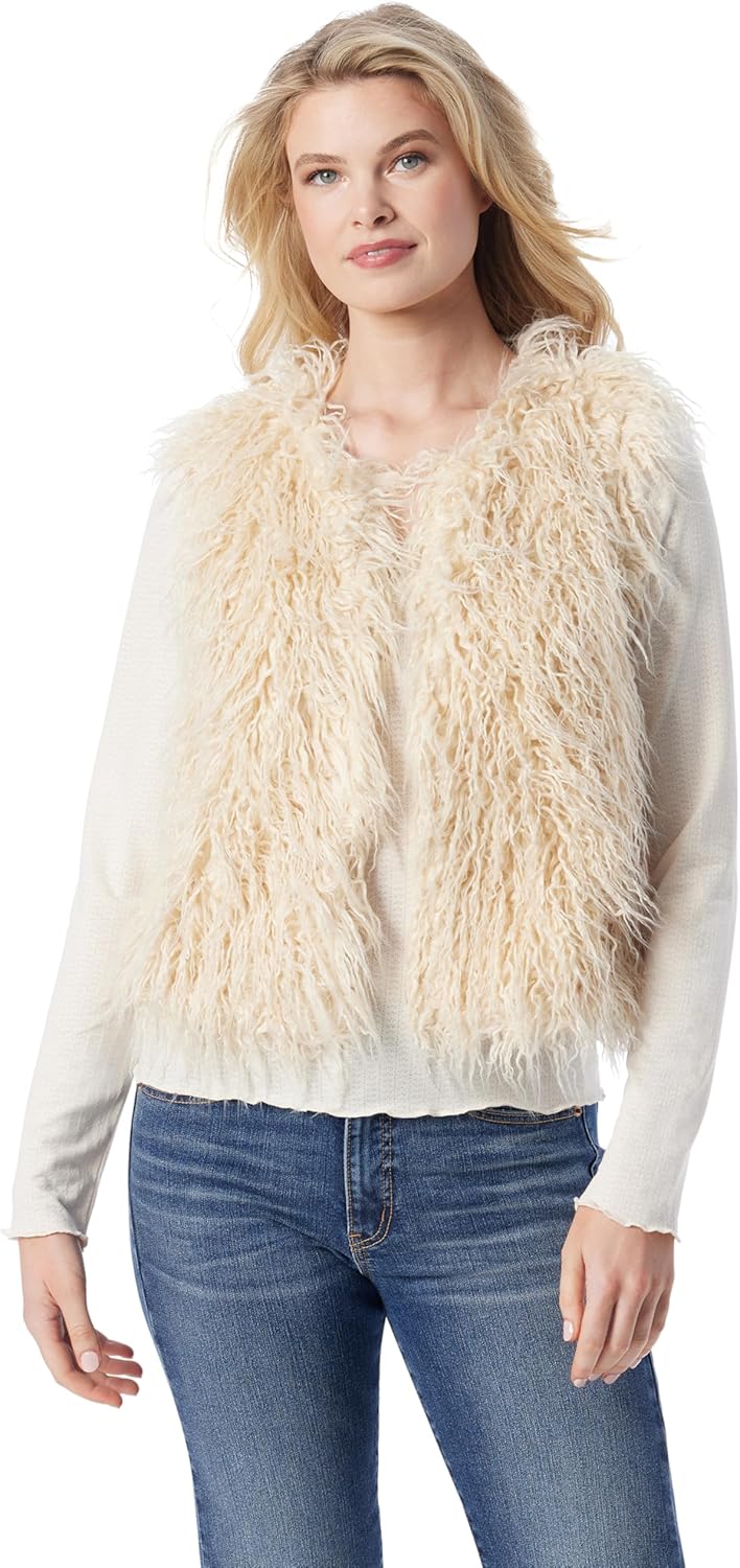 Jessica Simpson Womens Vintage Chic Faux Fur Vest Standard