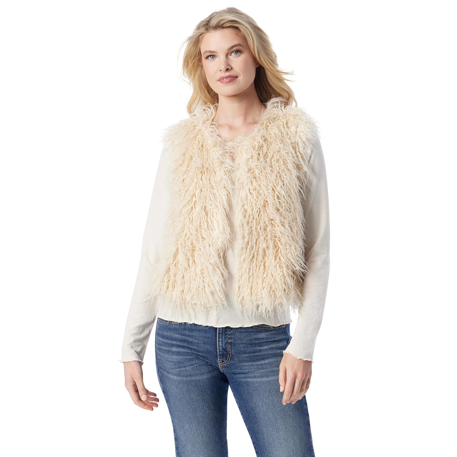 Jessica Simpson Womens Vintage Chic Faux Fur Vest Standard