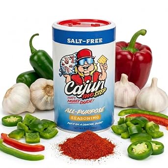 Cajun Two Step - StaleKracker - 1 pck, Original Salt-Free Seasoning 5 oz | Cajun 2 Step Salt-Free blend delivers bold Louisiana flavor. Cajun seasoning for meats, seafood and vegetables.