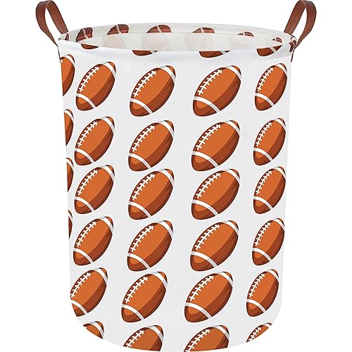 CLOCOR Kids Laundry Basket,Waterproof Nursery Hamper for Baby Boy,Football Storage Baskets for Boys Bedroom,Kids Toys Storage Bin,Room Decor,Gift Basket（Rugby)