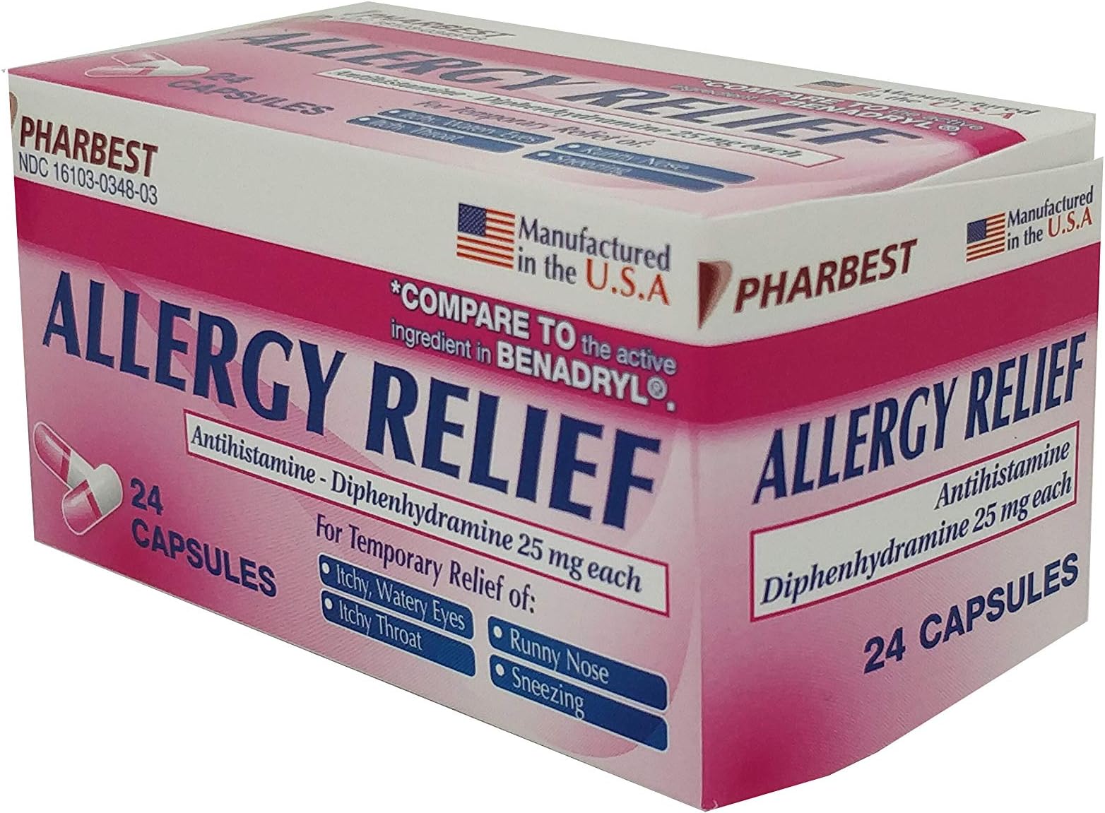 Preferred Plus Pharmacy Complete Allergy Medicine Antihistamine Capsules - 24 Ea