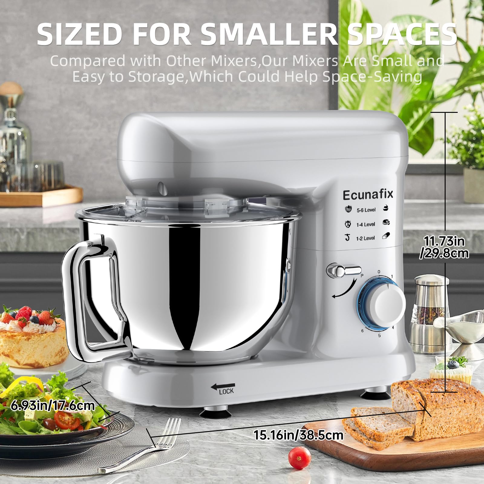 Profesjonalna oferta miksera planetarnego 1500 W wielofunkcyjny robot kuchenny 6,5 l 6 P prędkość niski poziom hałasu mikser elektryczny z hakiem do ugniatania, płaską trzepaczką, trzepaczką