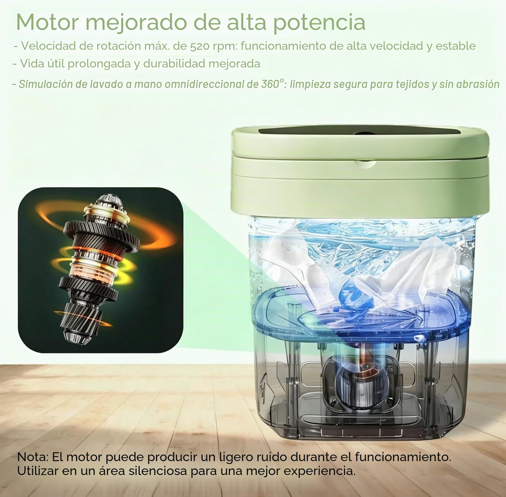 Lavadora Plegable 8L, Mini Lavadora Portátil con 3 Modos de Lavado & Canasta de centrifugado, Ahorro de Energía para Ropa Interior, Calcetines, Ropa de Bebé, Viaje y Residencia Estudiantil