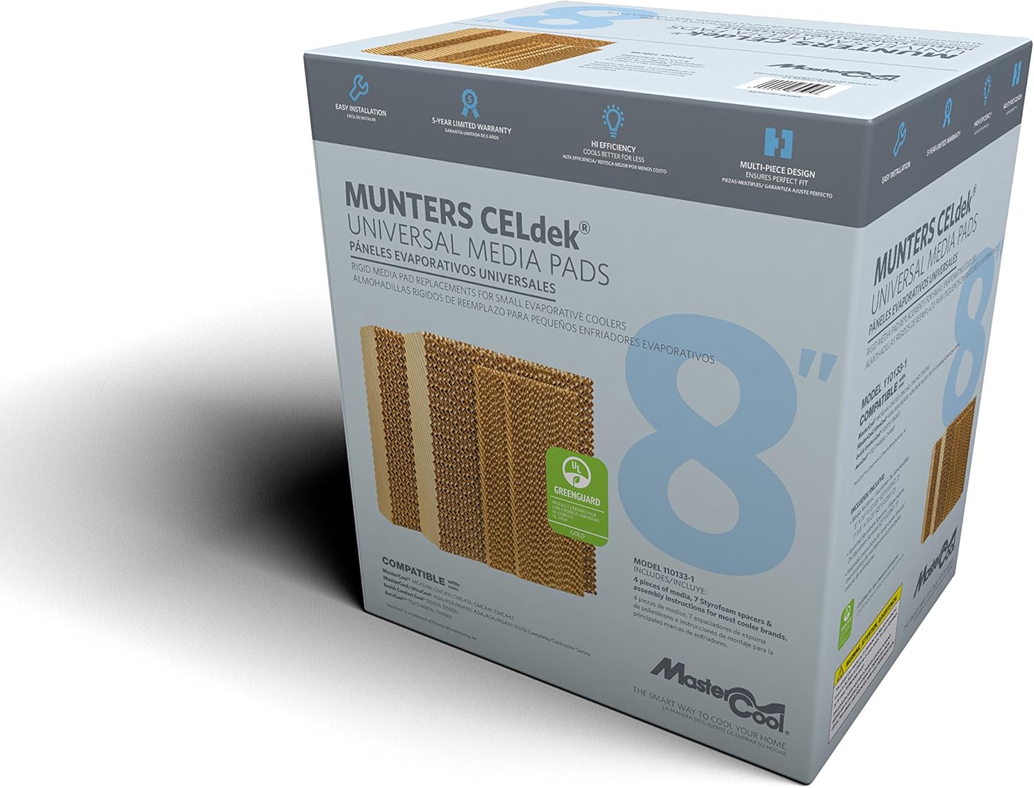 MasterCool 22.25" x 41.25" Beige Cellulose Evaporative Cooler Pad