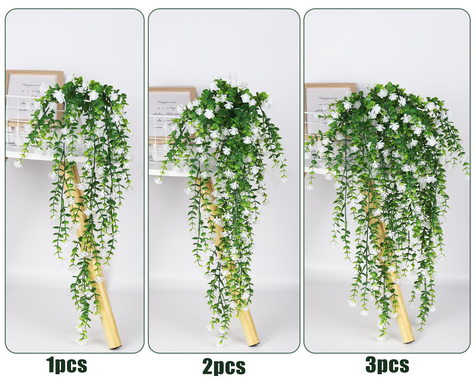 RECUTMS Artificial Hanging Plants 4pcs 33Inch Faux Eucalyptus