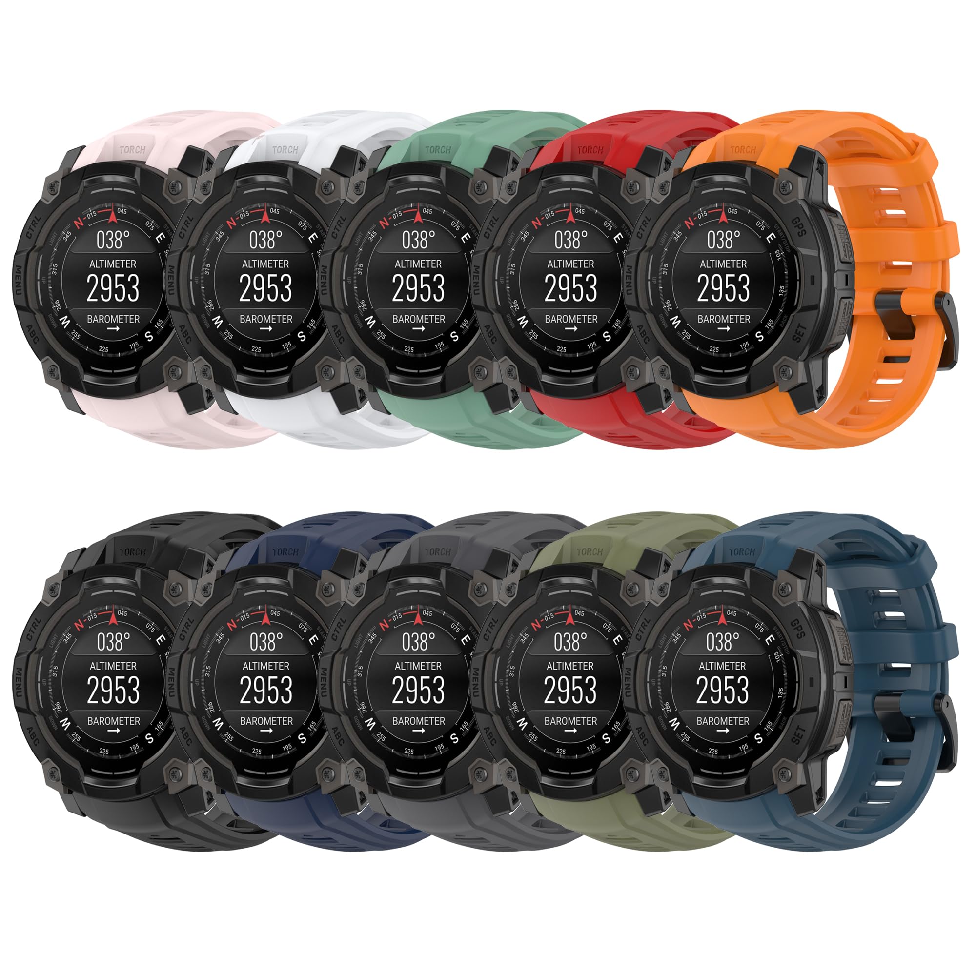 Correa para Garmin Instinct 3, correa de repuesto de silicona suave para Garmin Instinct 3 Amoled/Solar (sin rastreador)