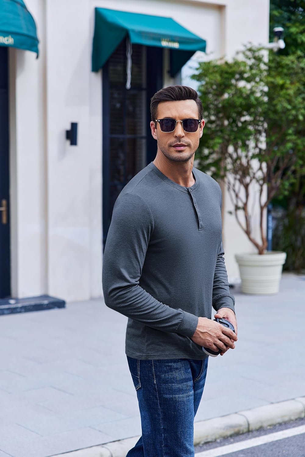 COOFANDY Camiseta masculina Henley manga longa casual leve pulôver camisetas macias elásticas básicas tops outono em promoção! Veja a oferta e mais achadinhos de Camisetas 7 Hoje é o melhor dia para comprar COOFANDY Camiseta masculina Henley manga longa casual leve pulôver camisetas macias elásticas básicas tops outono com aquele preço maroto! Promoção! Aproveite a oferta! 7