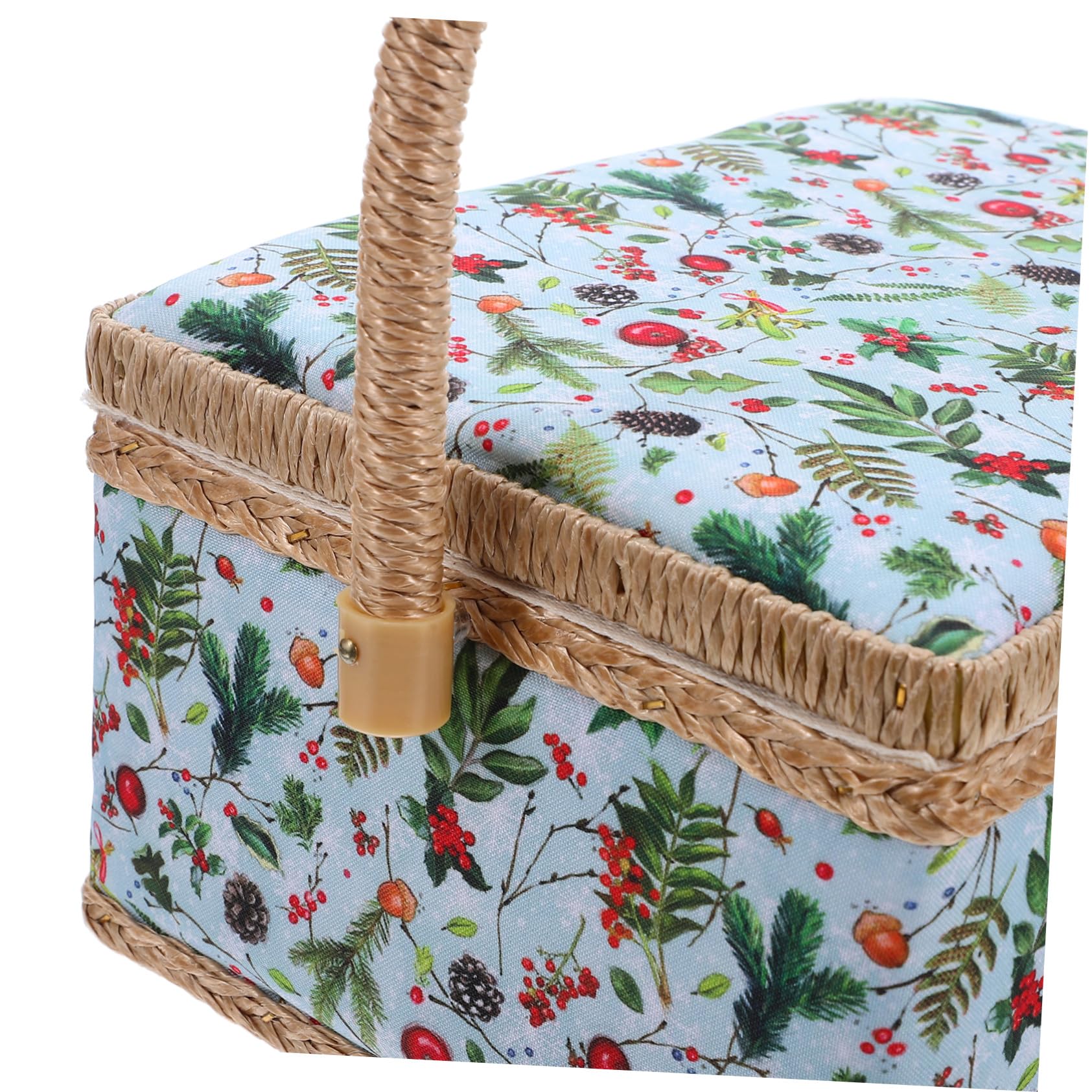 Cesta De Costura Portátil Caja De Obsequio De Navidad Organizador De Suministros De Costura Grande Para Almacenamiento De Bordado Casa