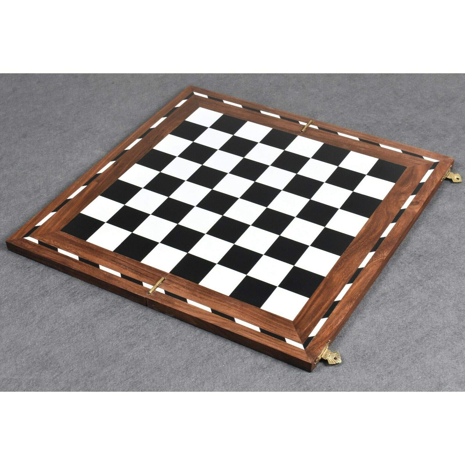 RoyalChessMall - Scacchiera pieghevole in legno da 14" serie Library - Solid Sheesham & Acrylic Ivory