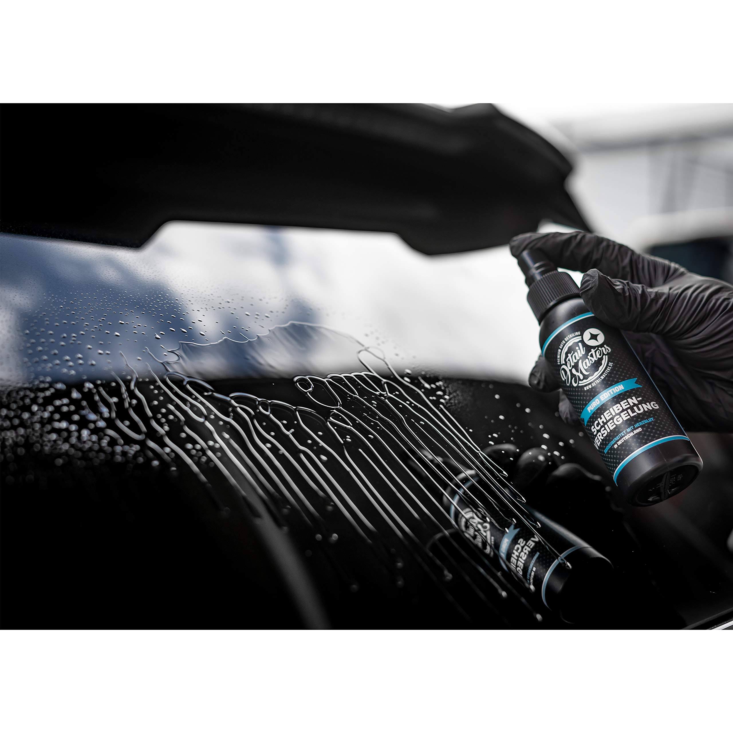 Detailmate Auto cura Set – DetailMasters – Detergente per la cura dei cerchioni, auto-shampoo, secchio per la pulizia del vetro, sigillante, pulizia interna
