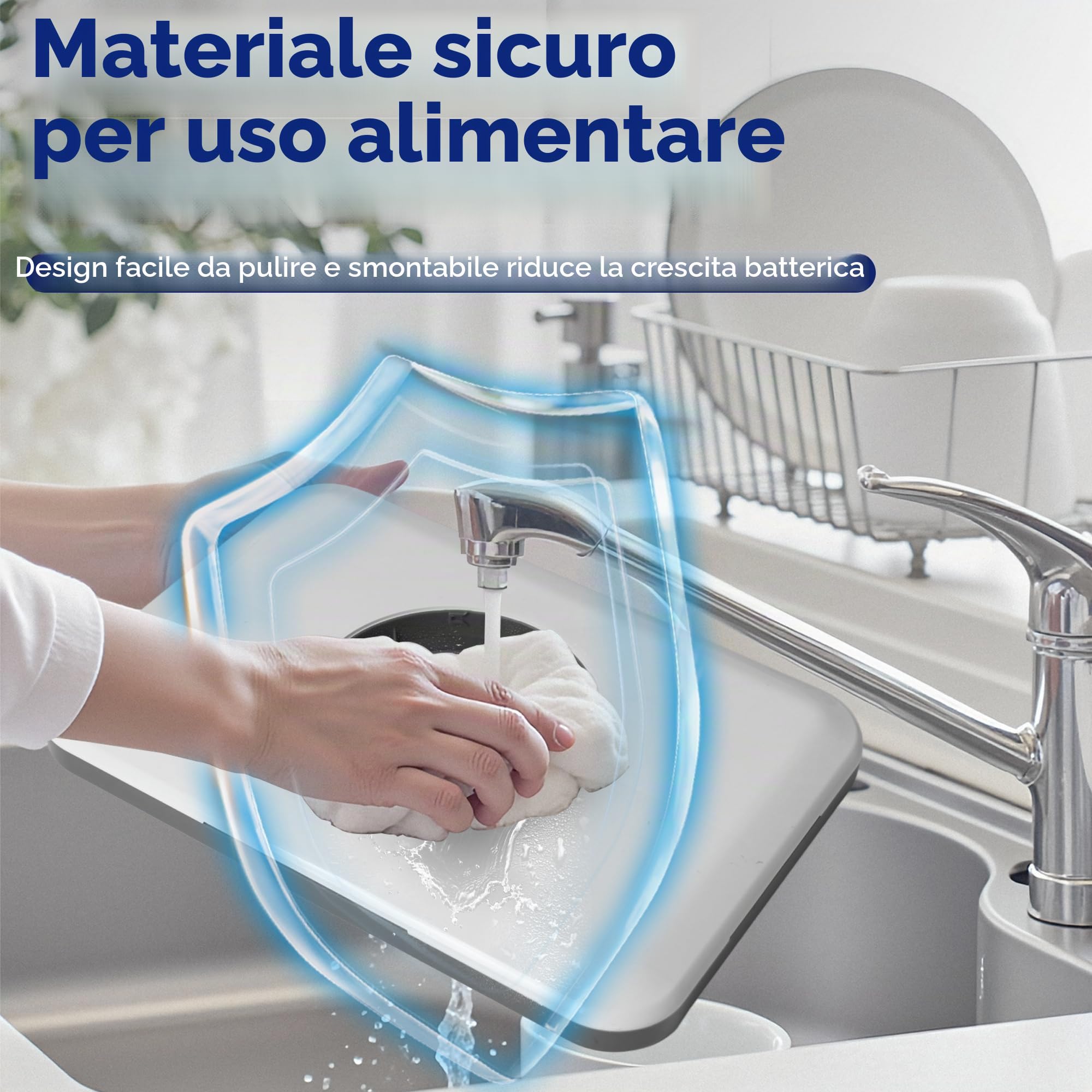 Bostar Ciotola dell'acqua per cani da 10 l, senza sbavare, con tappetino in silicone XXL, filtro di ricambio, in acciaio inox, per cani di taglia media/grande, lavabile in lavastoviglie