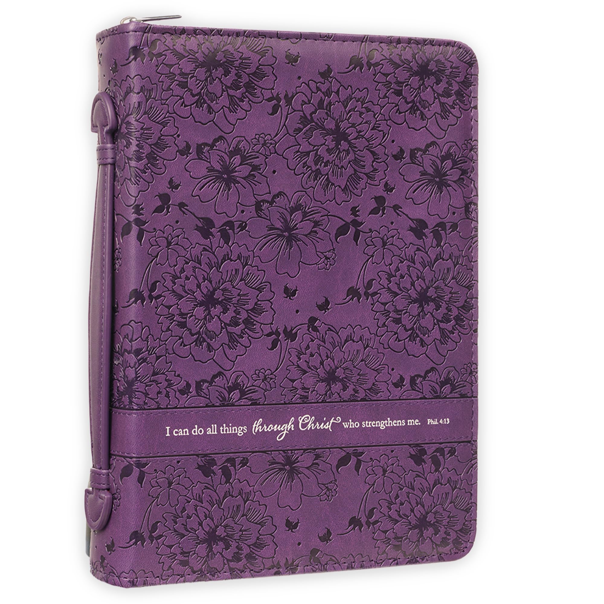 I CAN DO All Things Purple Trendy Large Bible CASE