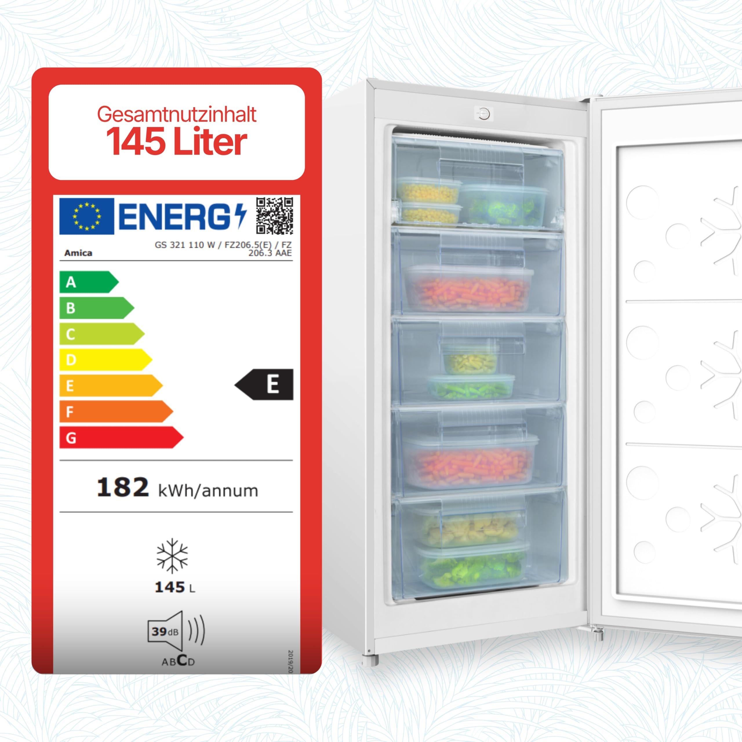 Amica Gefrierschrank GS 321 110 W //EEK E/FrostControl – Bild 2