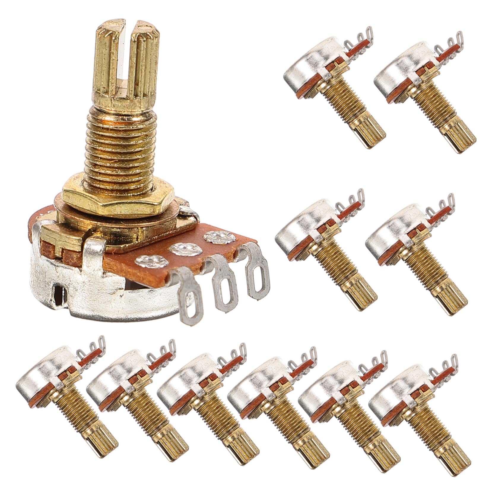 Abaodam 30 Piezas Potenciómetro De Guitarra Potenciómetro De Reemplazo De Guitarra Control De Volumen De Guitarra Piezas De Guitarra Eléctrica Eje Dividido Ollas De Audio Accesorios