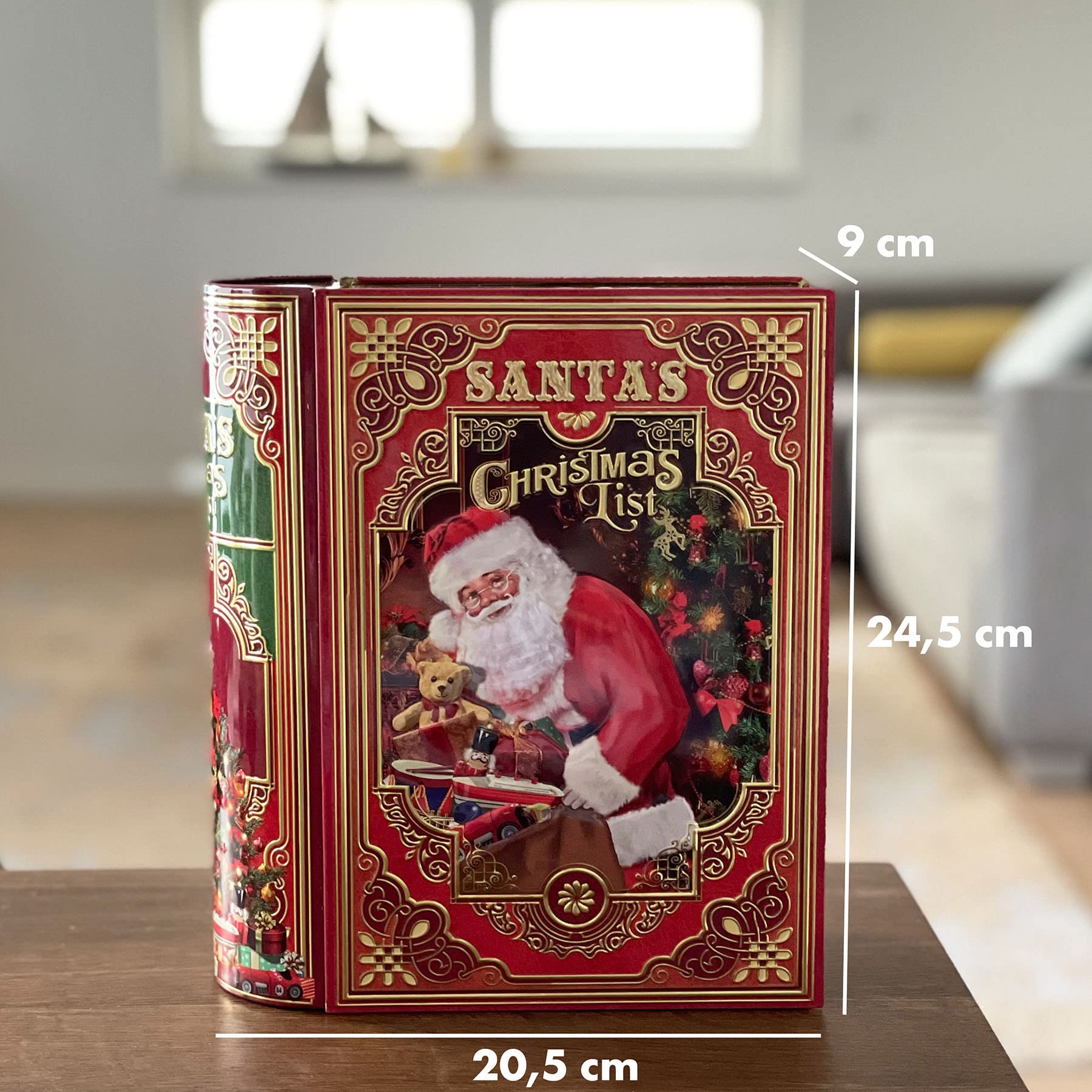 Boîte Métallique « Santa Koffer » – Valise Du Père Noël, Qualité Alimentaire, 20x16 Cm, Pour Biscuits Et Pain D’épices