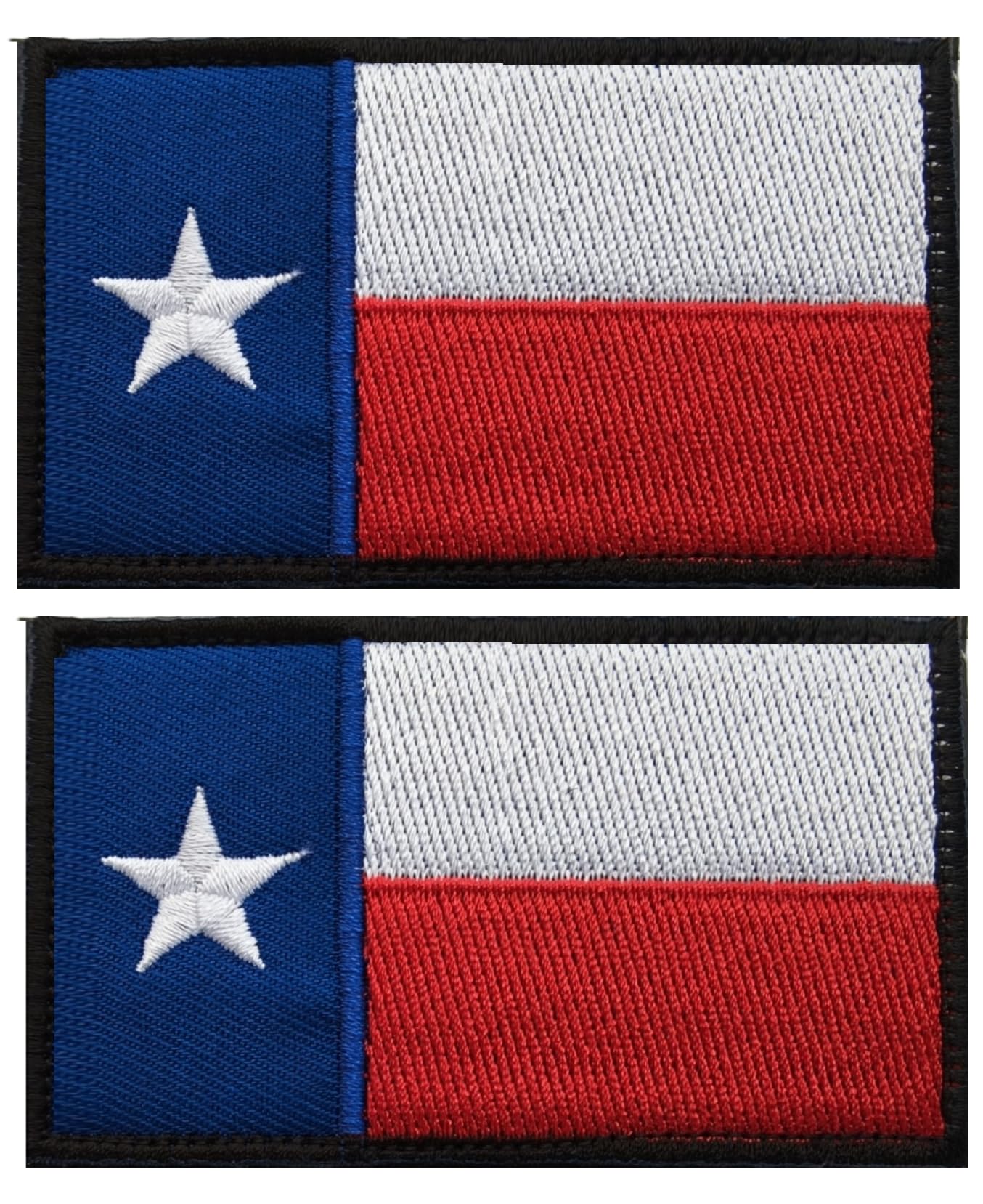 Texas Flag Patch Texas Flag Embroidery Patch for Hats, Tactical Bags, Jackets, Clothes Patch Team Military Patch（ 2 Pack）