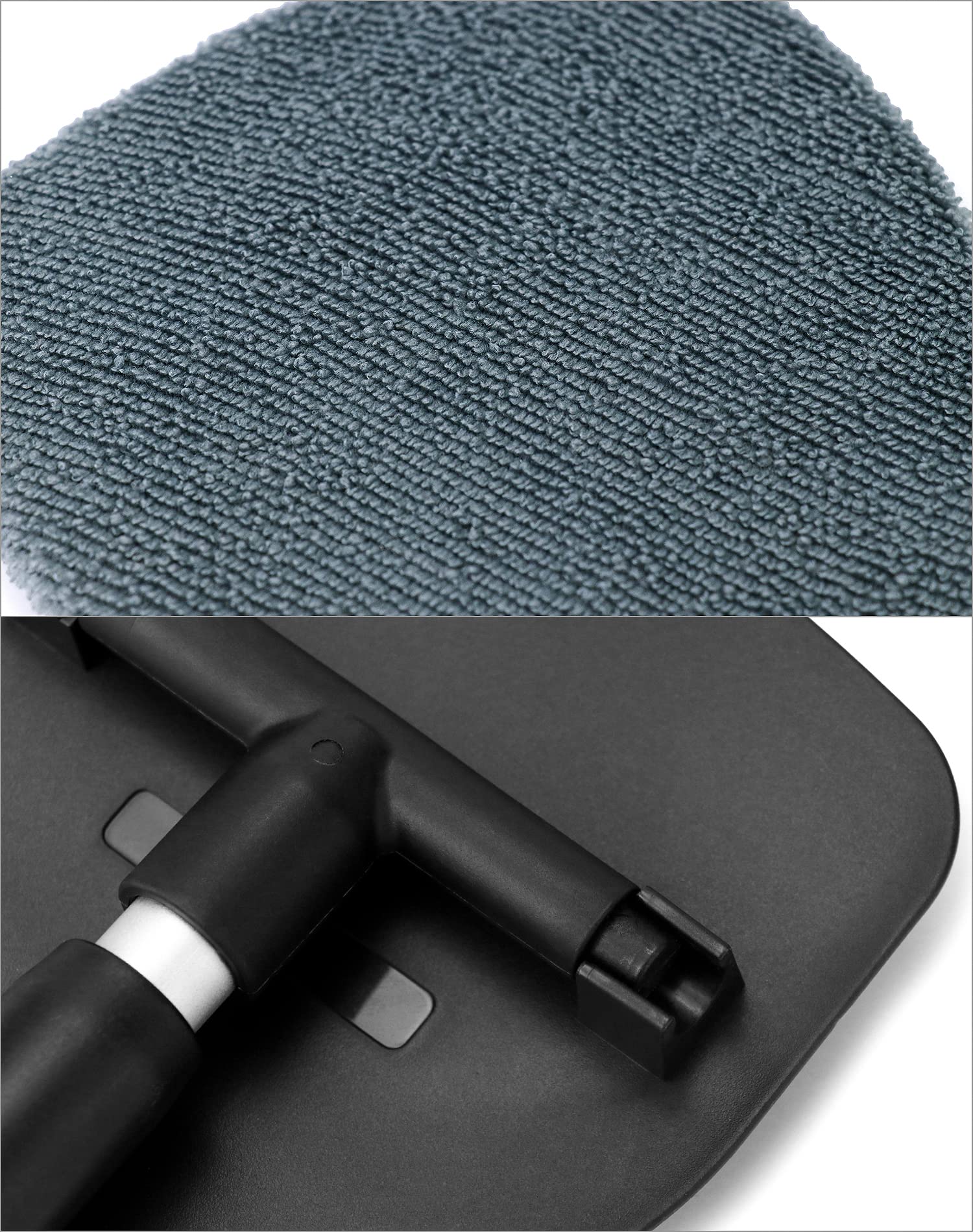 QWORK® Auto Window Cleaner, wysuwane narzędzie do czyszczenia szyb samochodowych, trójkątna płyta, obrotowy uchwyt 180 °, zawiera 3 zmywalne podkładki