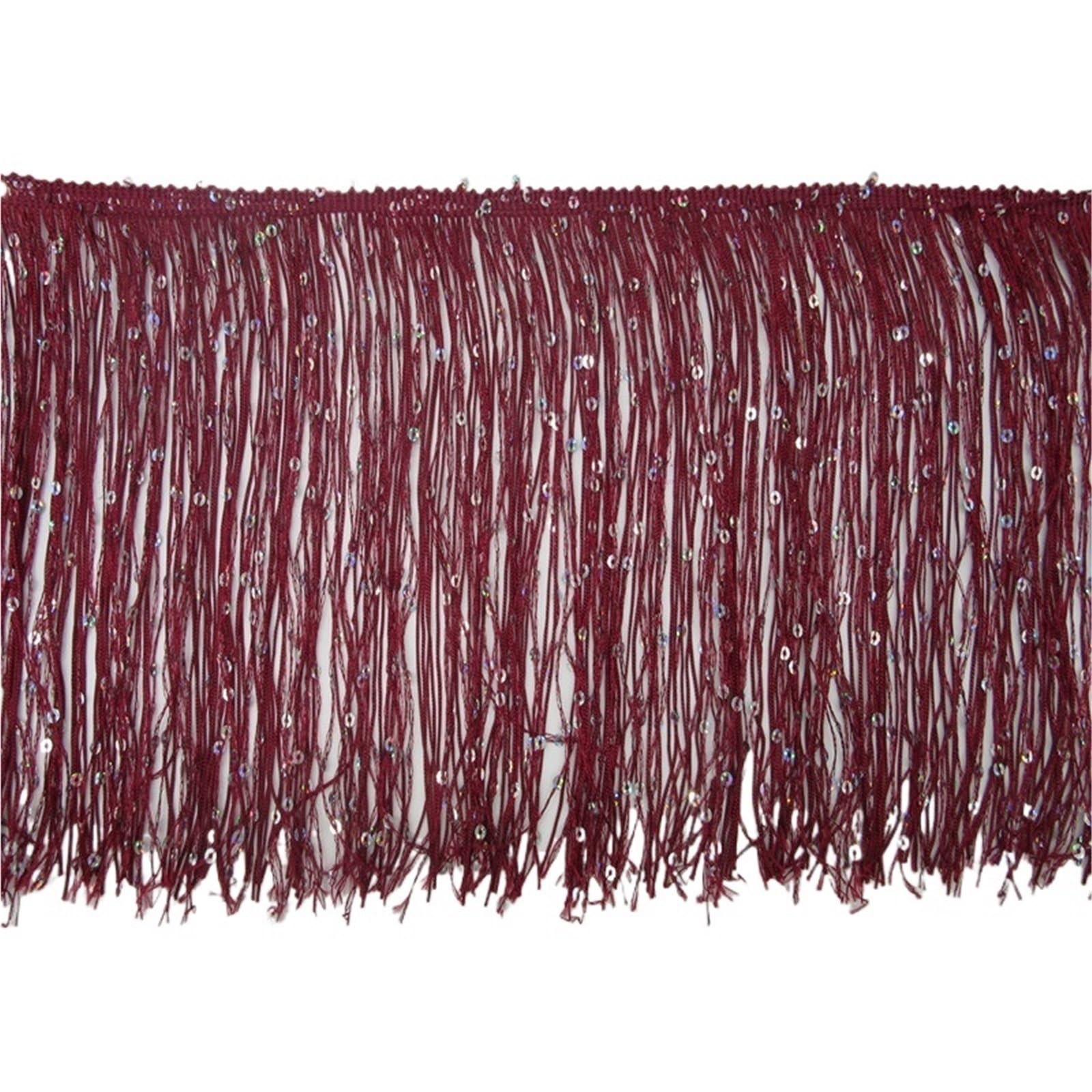 Tassel Fringe Trim 1 Yards/lot Fringe Lace Tassel Ribbon Sew Latin Dress Stage Garment Curtain DIY Sewing Accessories Sequins Trim(Color 6)