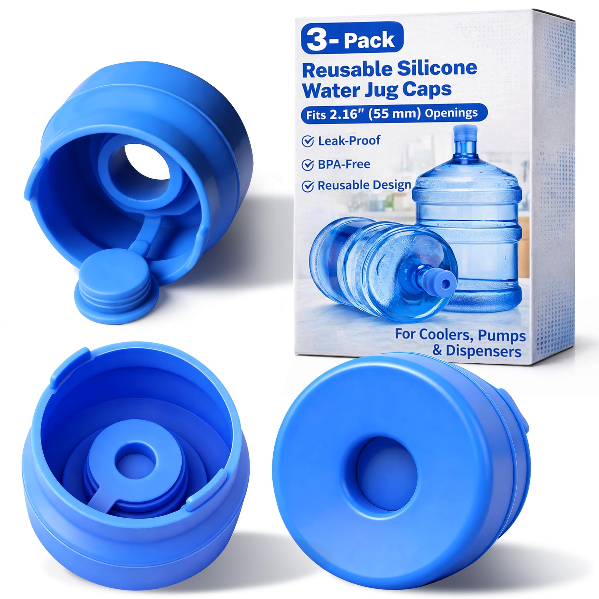 5 Gallon Water Jug Caps - Spill-Proof Replacement -1