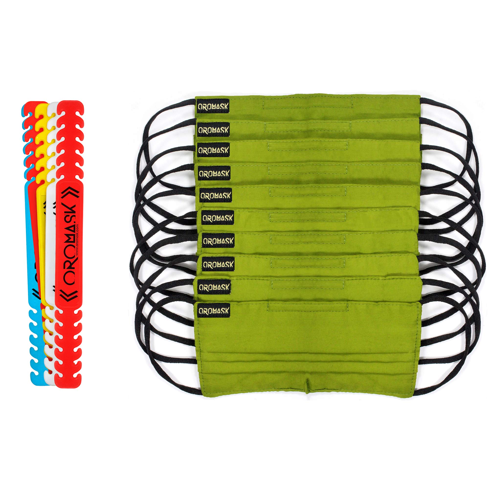 Premium Cotton Face Mask - Reusable & Washable - 4 Layered Ultra Breathable with Metal Nose and accessories for Men/Women