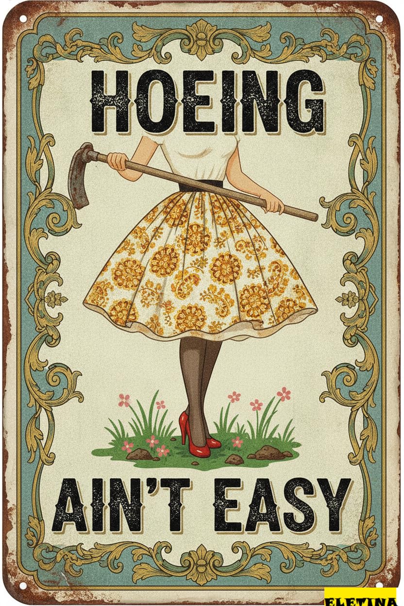 Tin Sign for Man Cave Gardening Because Murder Is Wrong Retro Metal Garden Club Outdoor Indoor Home Wall Decorative 8x12in Private Property