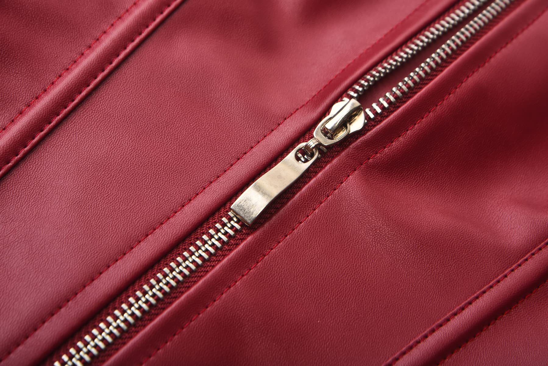 bslingerie® Womens Faux Leather Zipper Front Bustier Corset Top