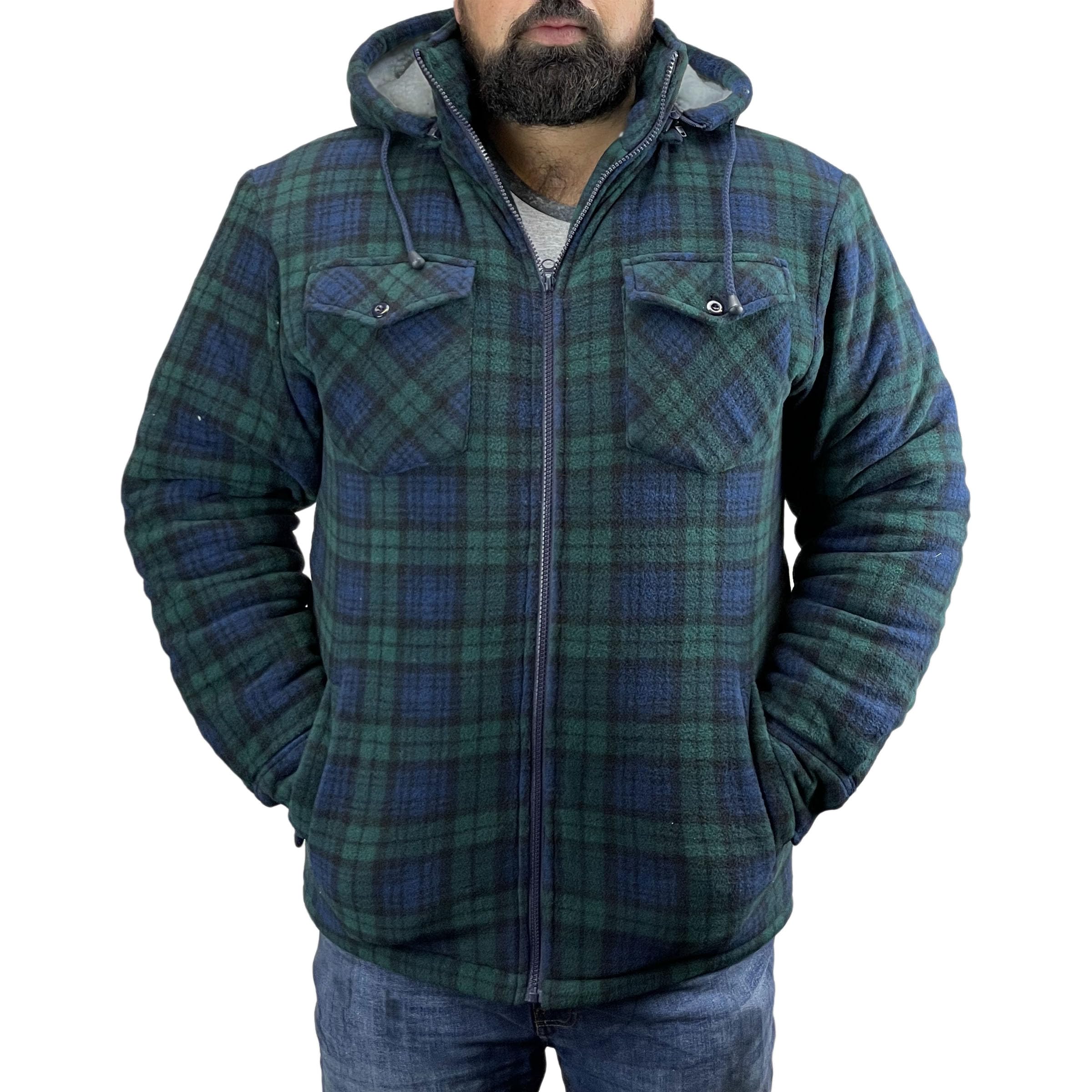 Sponsored Ad – Mens Richmond Sherpa Fleece Lined Thick Lumberjack Hooded Jacket