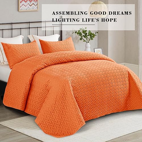 Miniatura 2 de Exclusivo Mezcla - Juego de edredón de 3 piezas tamaño King con fundas de almohada, edredón acolchado estilo canasta, colcha suave, cubrecama