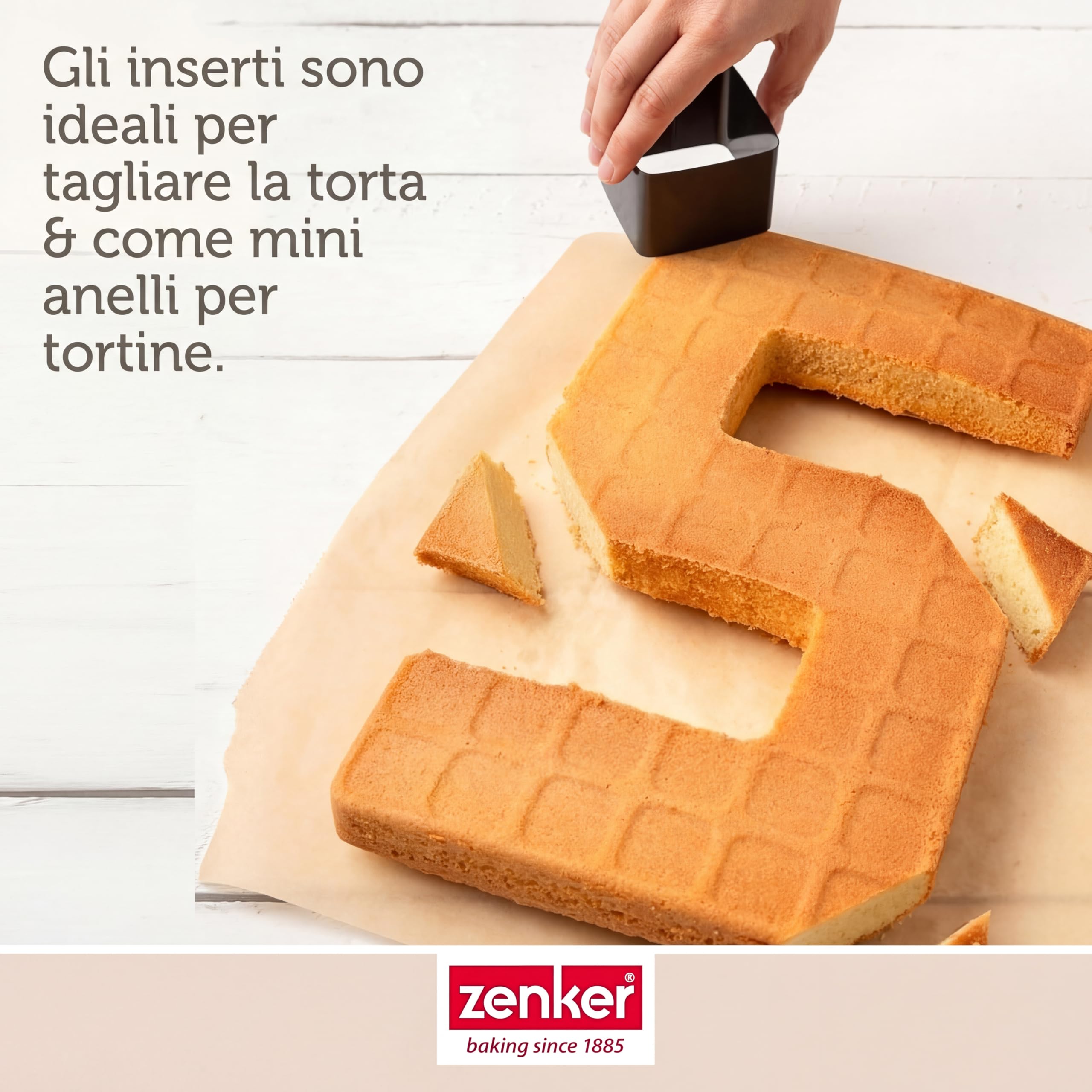 Zenker Teglia da forno con numeri e lettere – Set da 9 pezzi per dolci creativi, rivestimento senza PFAS, resistenza al calore +230 °C