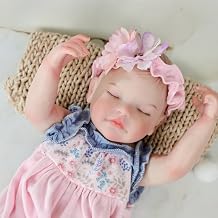 Reborn Baby Doll, 12-Inch Realistic Newborn Baby Doll, Full-Body Vinyl Baby Dolls for 3+ Ages, Gifts, Collect Blue+PinkClose Eyes