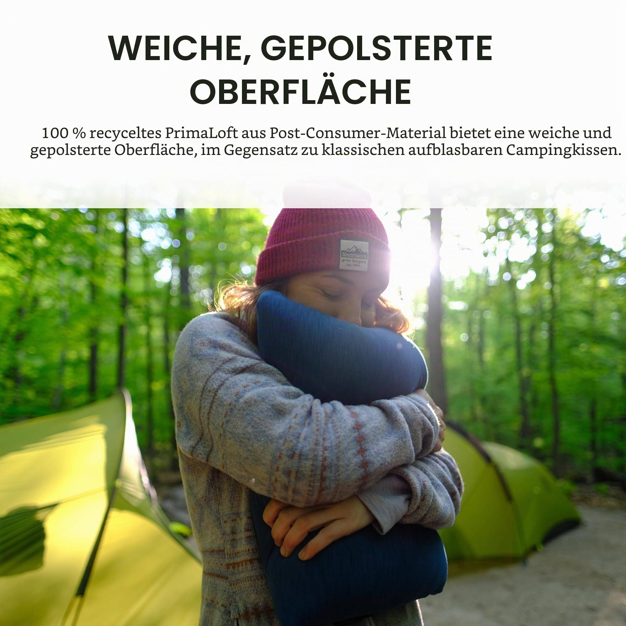Nemo Fillo Elite Ultraleichtes Kissen, aufblasbares Rucksackkissen für Reisen, Rucksackreisen und Camping, Mango/Zitrone