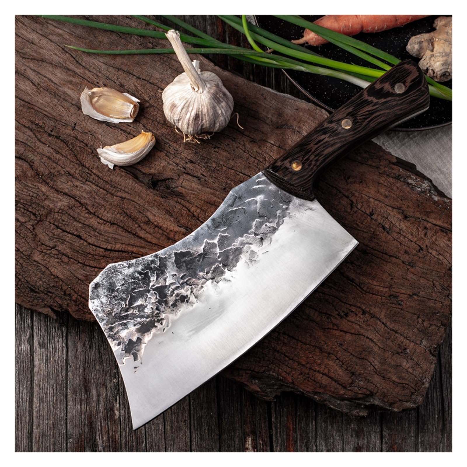 Mannaia da carne forgiata Coltello da macellaio in acciaio ad alto tenore di carbonio Coltello da chef for carne Coltello for verdure