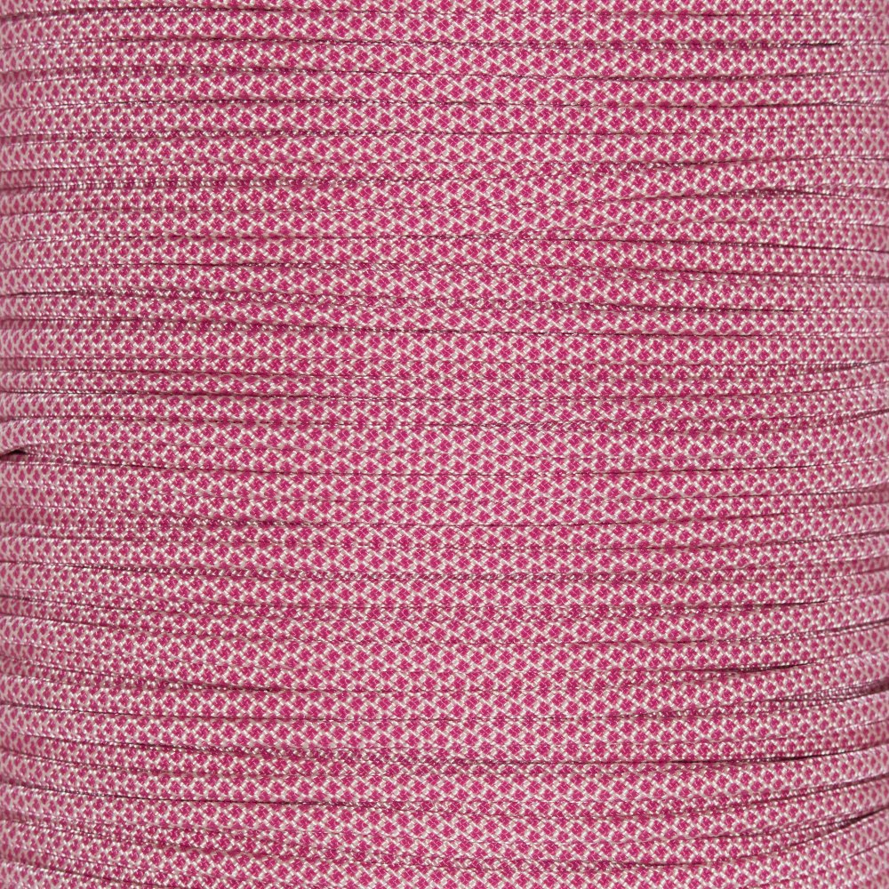 Paracord Planet 250 Foot Spools of 550 Type III 7 Strand Paracord (Cream w/Fuchsia Diamonds 250 Foot Spool) — image 1