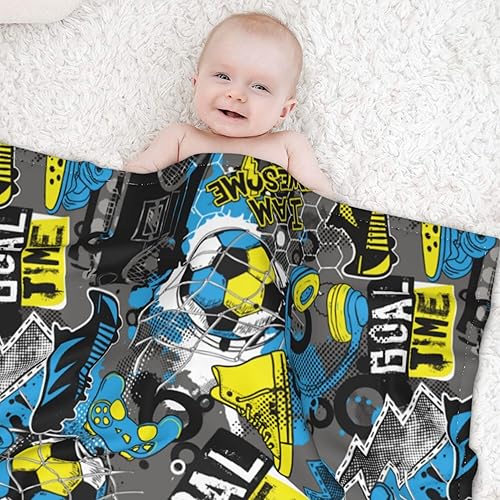 Miniatura 6 de Manta deportiva para recién nacido, suave y elástica para niños y niñas, regalo perfecto para baby shower, 40 x 30 pulgadas