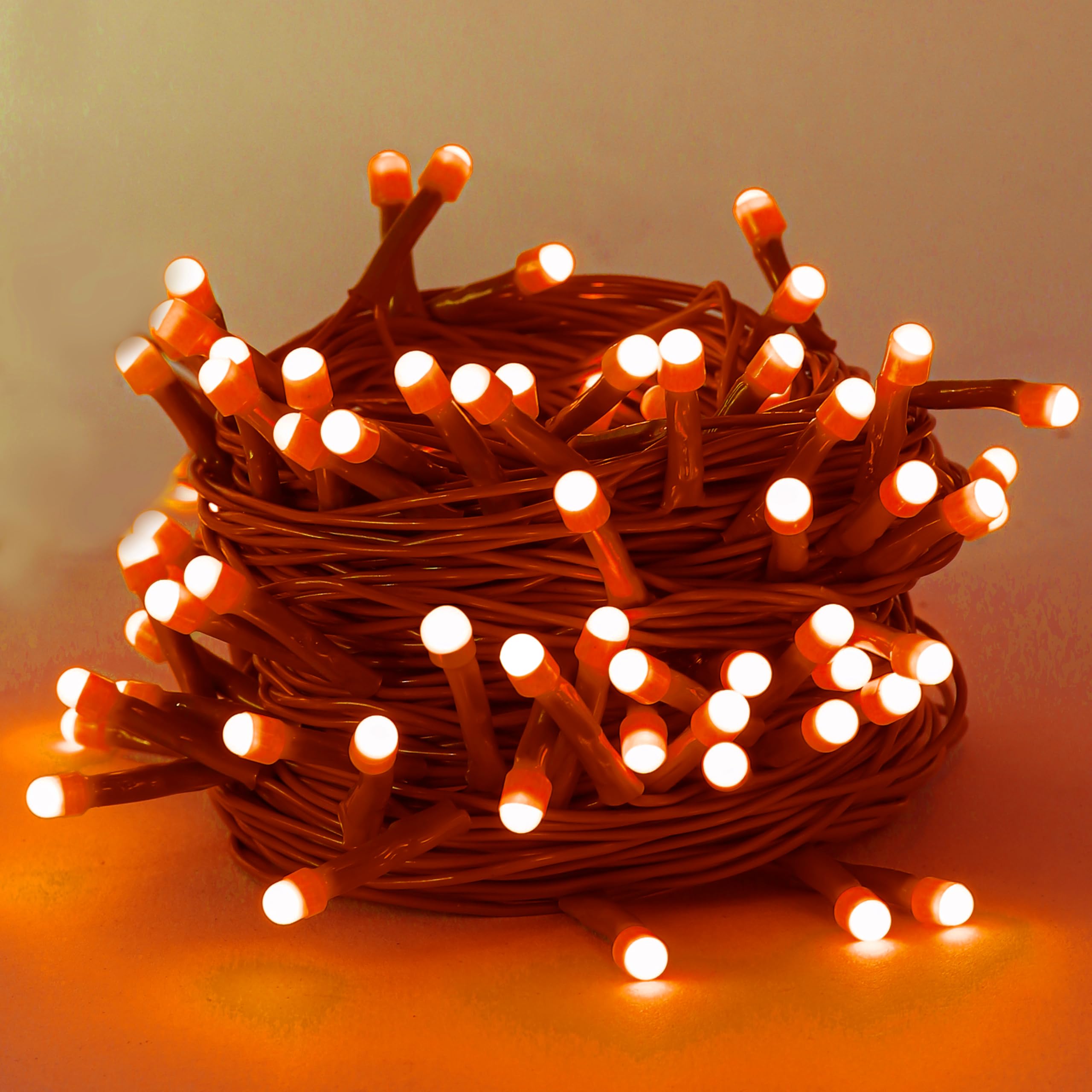 Lexton 40 LED Power Pixel Serial String/Fairy Light | Plug Sourced | Suitable for Home & Outdoor Decoration, Diwali, Christmas, Ramadan, Wedding, Party, Festival (Pack of 1, Orange)