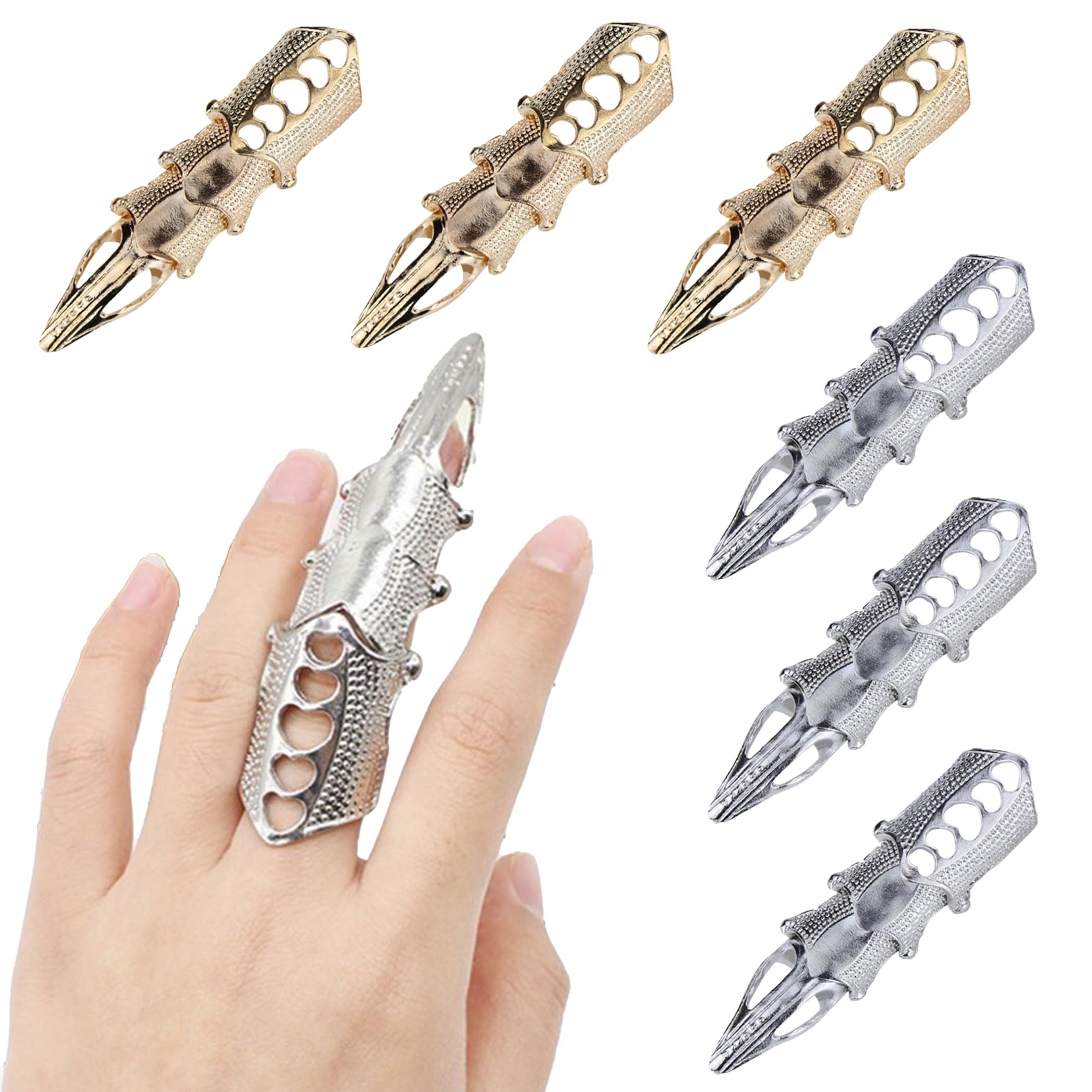 Amazon.co.jp: HAMILO アーマーリング 6個セット フィンガーリング 