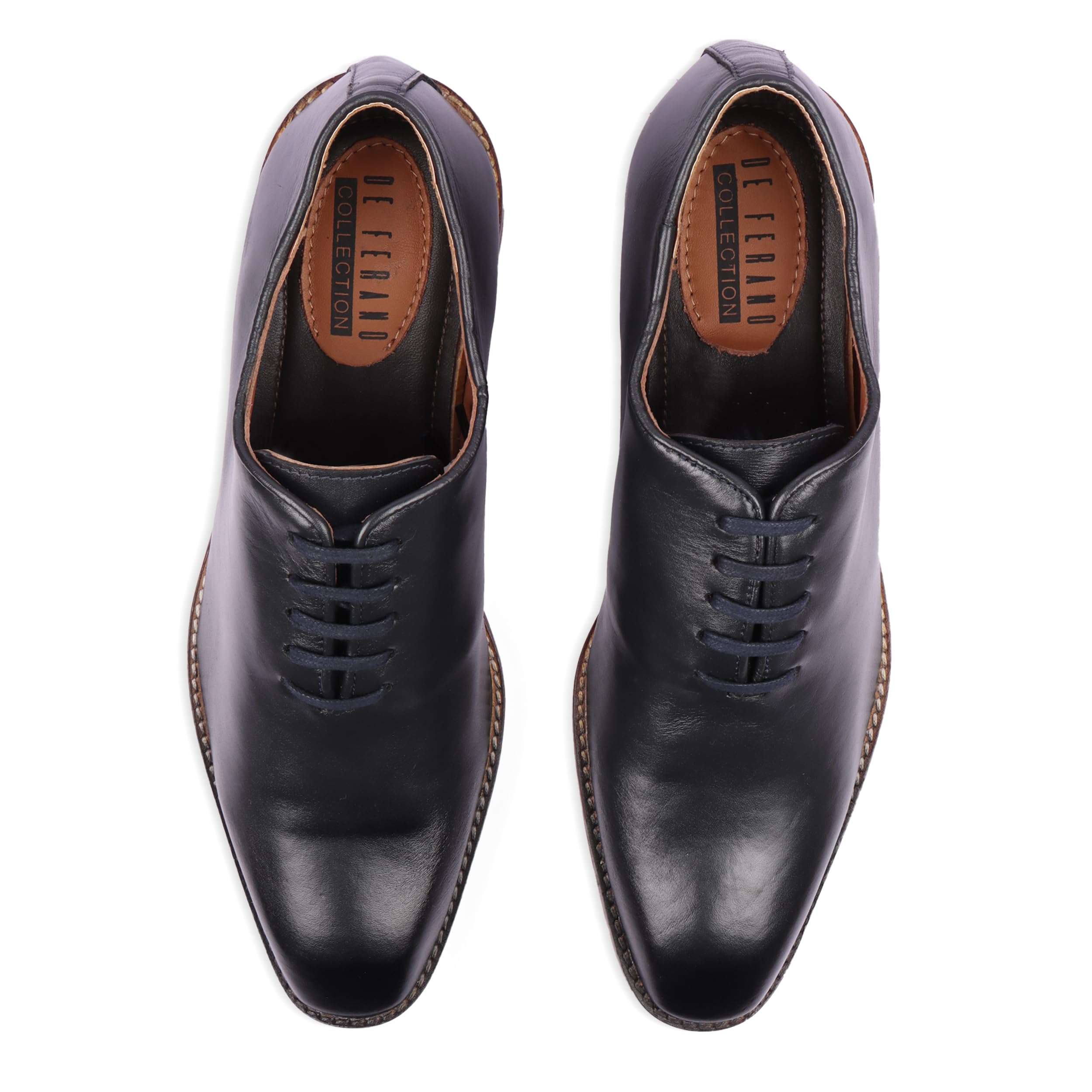 DE FERANO Handmade Premium Genuine Leather Formal Shoes for Men|Blue Office Dress Lace up Formal Oxford Shoes (Numeric_7) (B0C6KLLS8S) Amazon Price History, Amazon Price Tracker