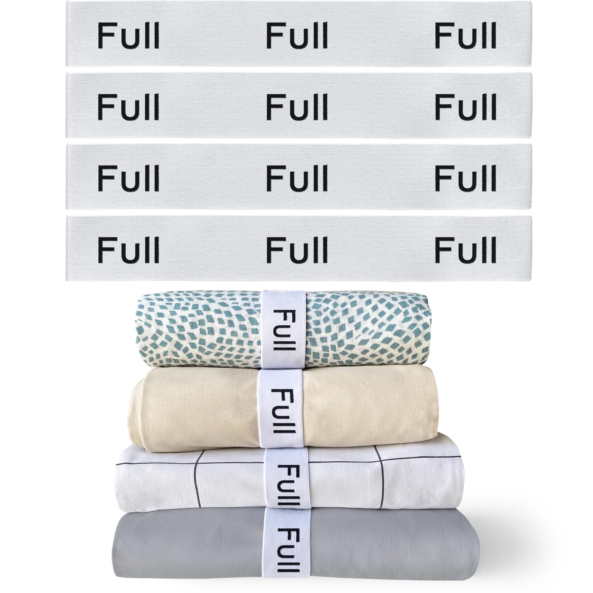 Niagara Sleep SolutionBed Sheet Organizer Bands, Full, 4 pcs
