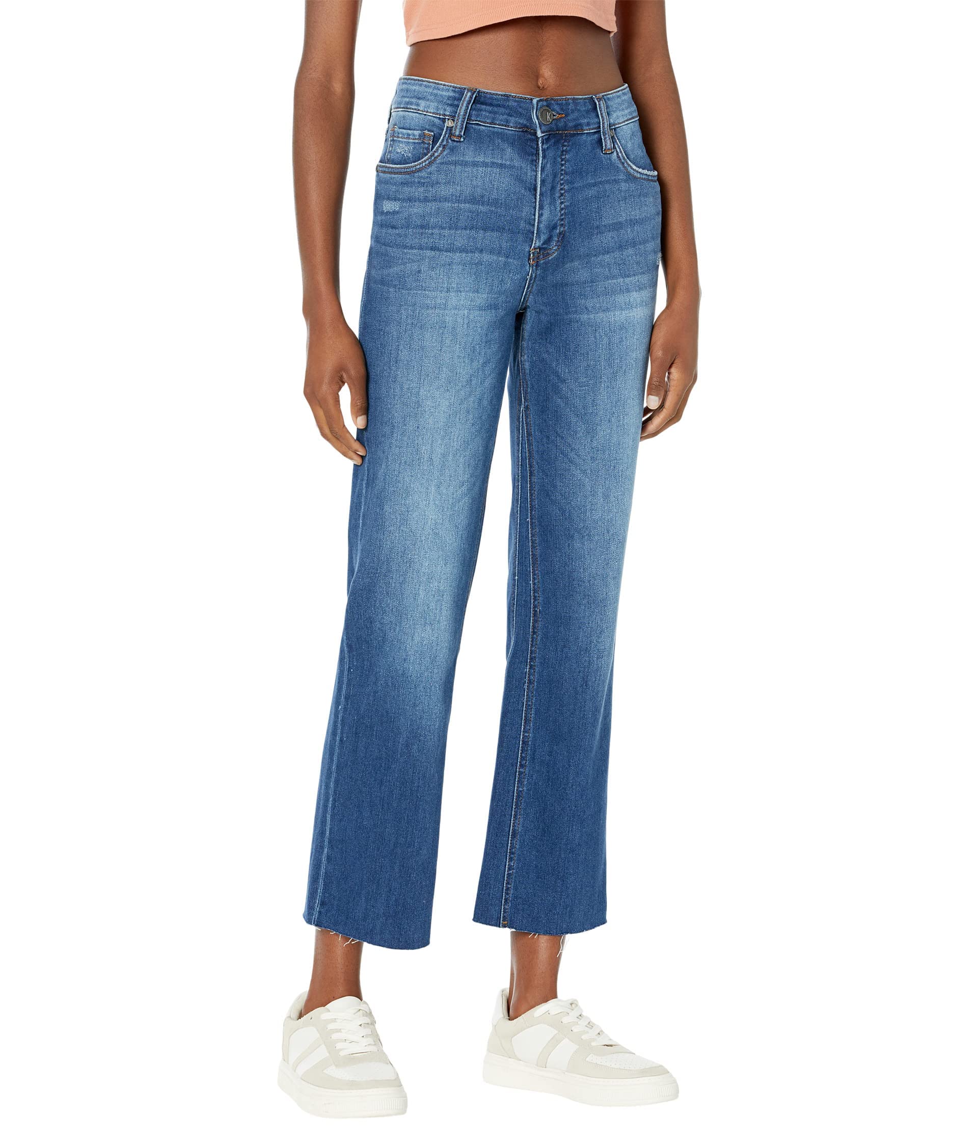 KUT from the KlothWomen's Kelsey High-Rise Fab Ab Ankle Flare Inset Leg in Royal