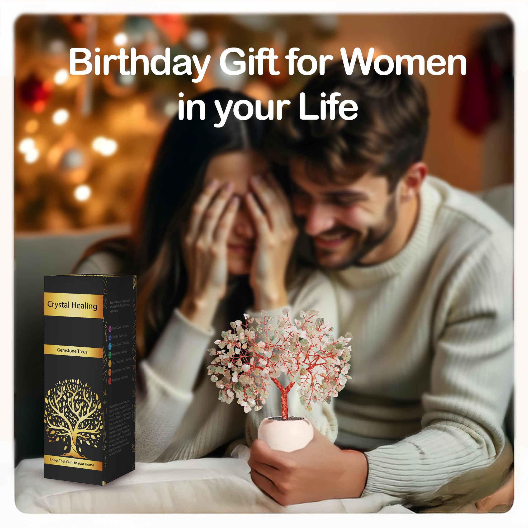 YATSKIA Grüner Aventurin-Kristallbaum, Kristalle und Steine, Edelsteinbaum, heilende Edelsteine und Kristalle, Kristall-Heimdekoration, Meditationsdekoration, spirituelle Geschenke für Frauen,