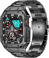 Vista 14 de Correa con Funda Compatible con Apple Watch Series 6 5 4 SE 3 2 1 44mm 42mm, Correa de Nylon con Funda Resistente de Acero Inoxidable para Correas