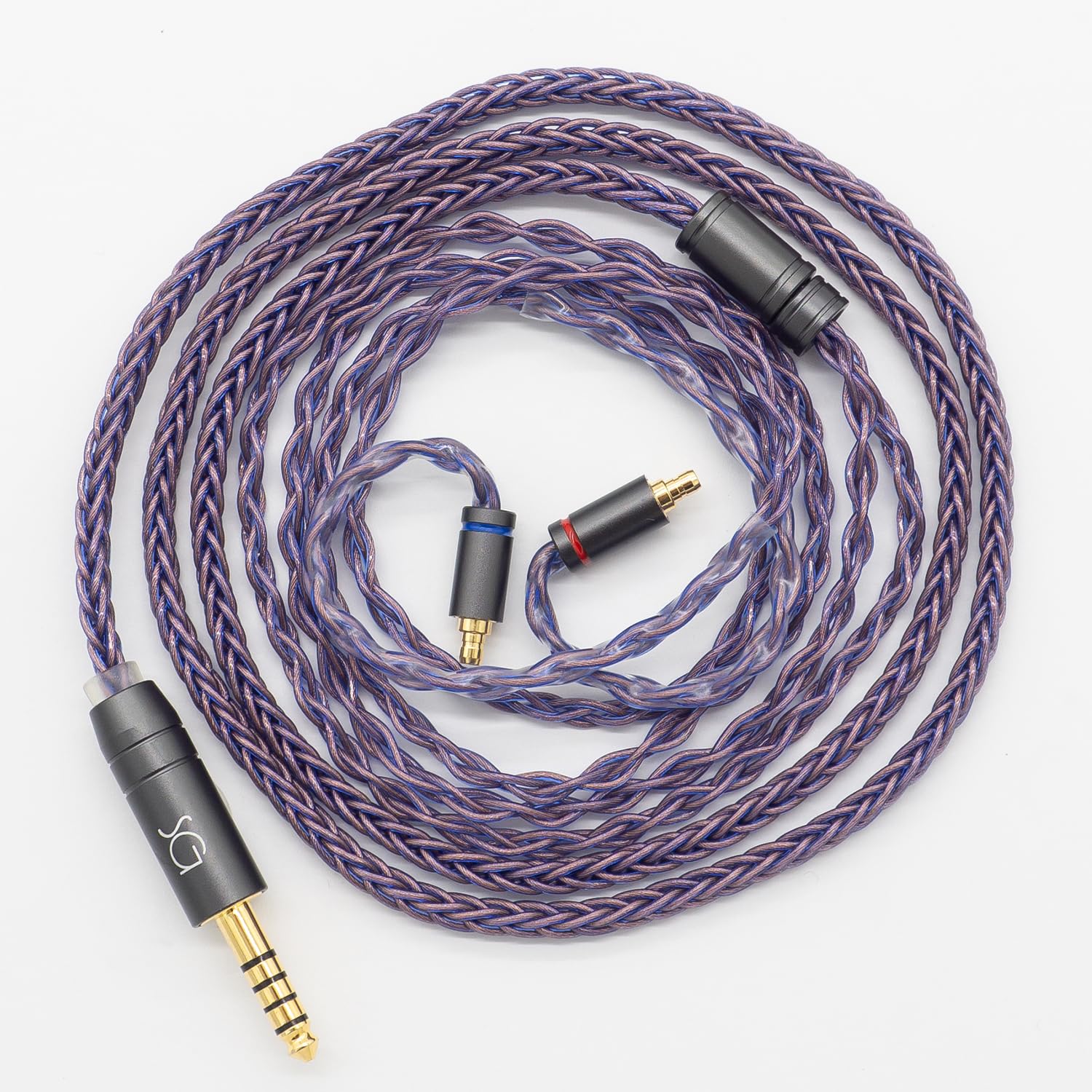 SoundsGood BlueFlame 8 Core Blue Flame Handmade Re-Cable High Purity Oxygen Free Copper PCUHD Earphone Upgrade Cable Balanced Connection Replacement Cable (IE100/400/500 PRO-4.4mm)-image-34