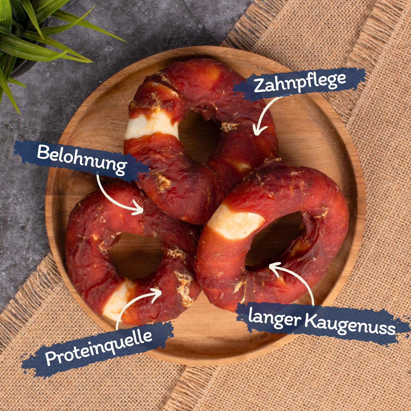 Lyra Pet® 5 kg Kauringe mit Entenbruststreifen - Kausnack für Hunde | Leckerli für Hunde - Kauartikel aus Rinderhaut mit Ente - Proteinreiche Belohnung - Gut bekömmliches fettarmes Hundefutter