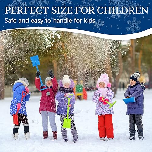 Miniatura 4 de Pala de playa para niños de 25 pulgadas, pala de plástico con cuchara y mango de plástico, caja de arena, juguetes de jardín, herramientas de playa