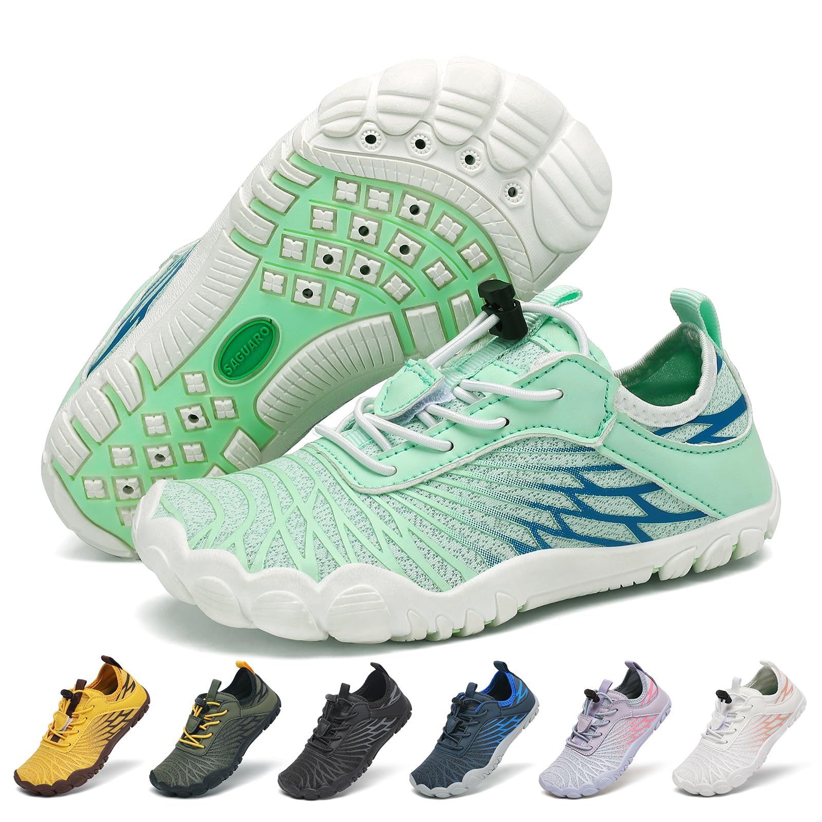 SAGUARO Kids Barefoot Shoes Quick Dry Breathable Wide Toe Shoes Size 25-35