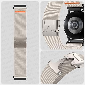 Teknoft 22mm ile Uyumlu Saatler için Steel Loop 46mm Yumuşak Kumaş Kordon HUAWEI Watch (GT6 Pro/GT6/GT5 Pro/GT5/GT4/Watch 4 Pro/GT3/GT3 Pro/GT2/GT2 Pro)